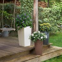 Розумний вазон Lechuza Cubico Color 22 6 л сірий 13164