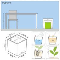 Розумний вазон Lechuza Cubе Premium 30 12 л білий 16460