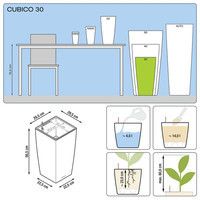 Розумний вазон Lechuza Cubico Premium 30 14 л чорний 18186