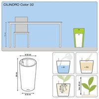 Розумний вазон Lechuza Cilindro Color 32 13 л сірий 13953