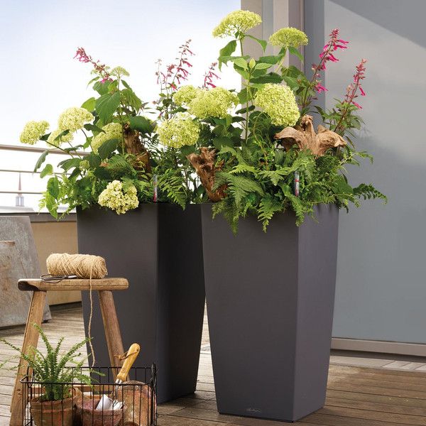 Розумний вазон Lechuza Cubico Color 40 31 л сірий 13158