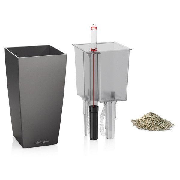 Розумний вазон Lechuza Mini - Cubi 0,8 л сірий 18123