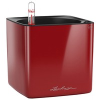 Фото Кашпо Lechuza Cube Glossy 14 яскраво-червоний блискучий 13512