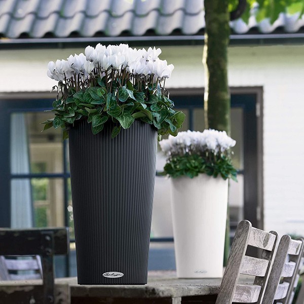 Кашпо Lechuza Cilindro Color 23 сірий 13943