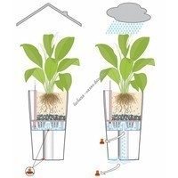 Кашпо Lechuza Cilindro Color 23 сірий 13943