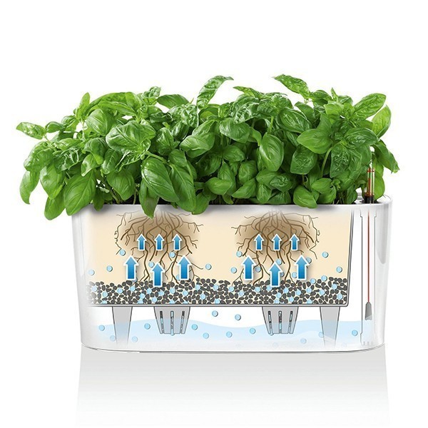 Кашпо Lechuza Delta 20 антрацитовий металік 15563