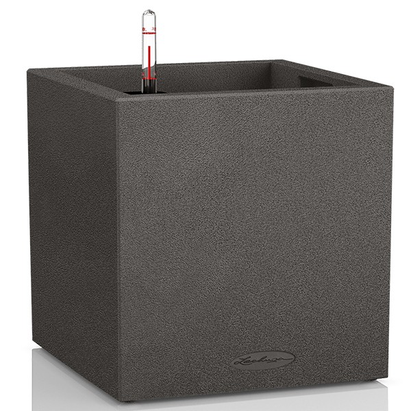 Кашпо Lechuza Canto Stone Low 30 графітово-чорний 13702