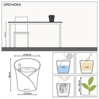 Фото Вазон Lechuza Orchidea 20 білий матовий 13960