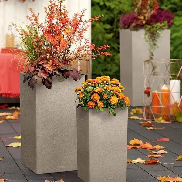 Вазон Lechuza Canto Stone High 30 сірий камінь 13600