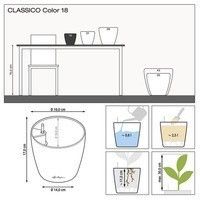 Вазон Lechuza CLASSICO Color 18 мускатний 13262