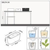 Вазон Lechuza DELTA 20 Білий блискучий 15560