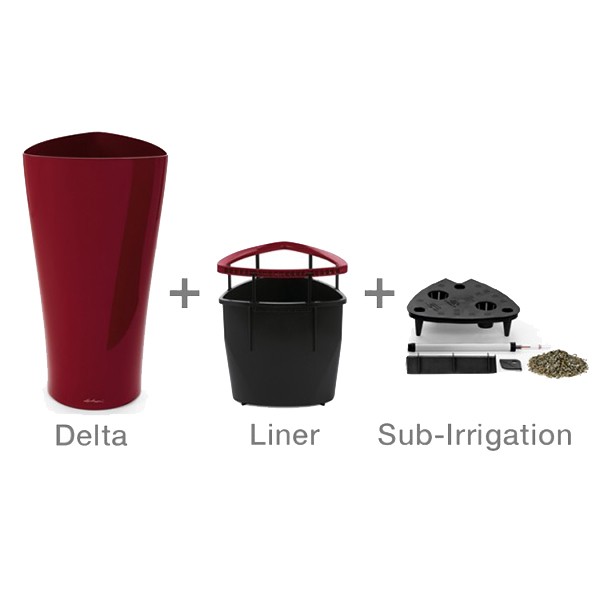 Вазон Lechuza Delta 40 червоний 15539