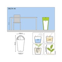 Фото Вазон Lechuza Delta 40 червоний 15539