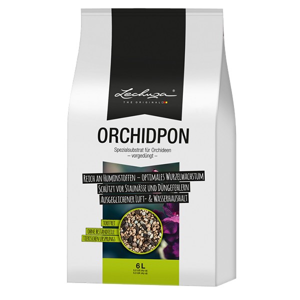 Стабільний неорганічний субстрат Lechuza Orchidpon для орхідей 6 л 19581