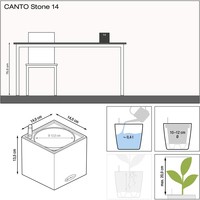 Вазон Lechuza CANTO Stone 14 кварцовий білий 13477