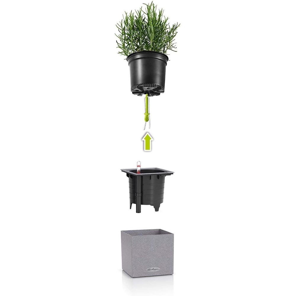 Вазон Lechuza CANTO Stone 14 кварцовий білий 13477