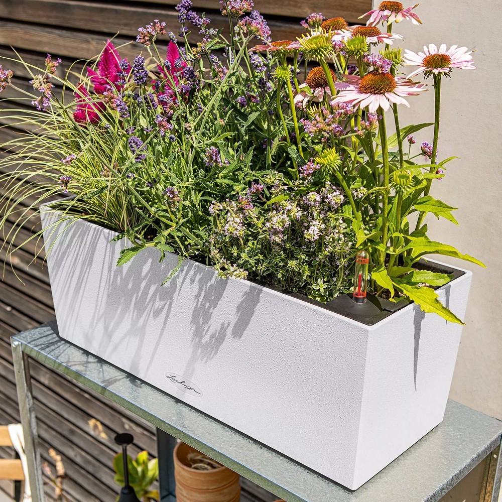 Вазон Lechuza Balconera Stone 80 кварцовий білий 15667