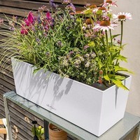 Вазон Lechuza Balconera Stone 80 кварцовий білий 15667