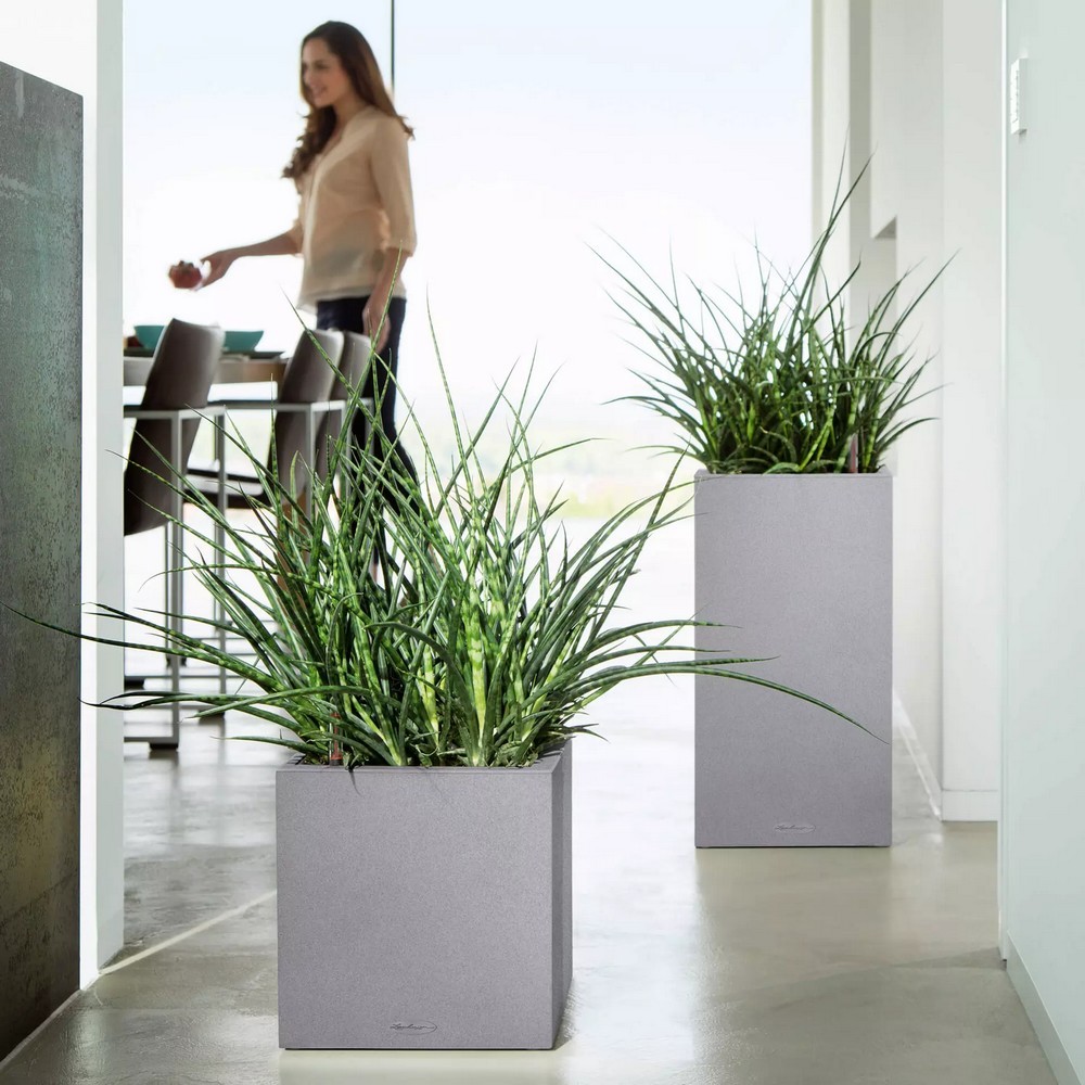 Розумний вазон Lechuza Canto Stone 40 high 29 л кварцовий білий 13627