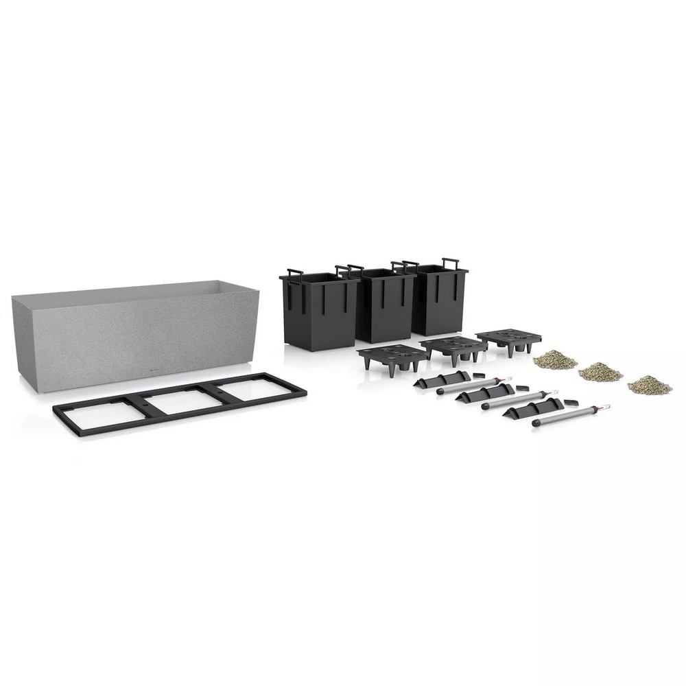 Розумний вазон Lechuza Trio Stone 30 14 л сірий 15045