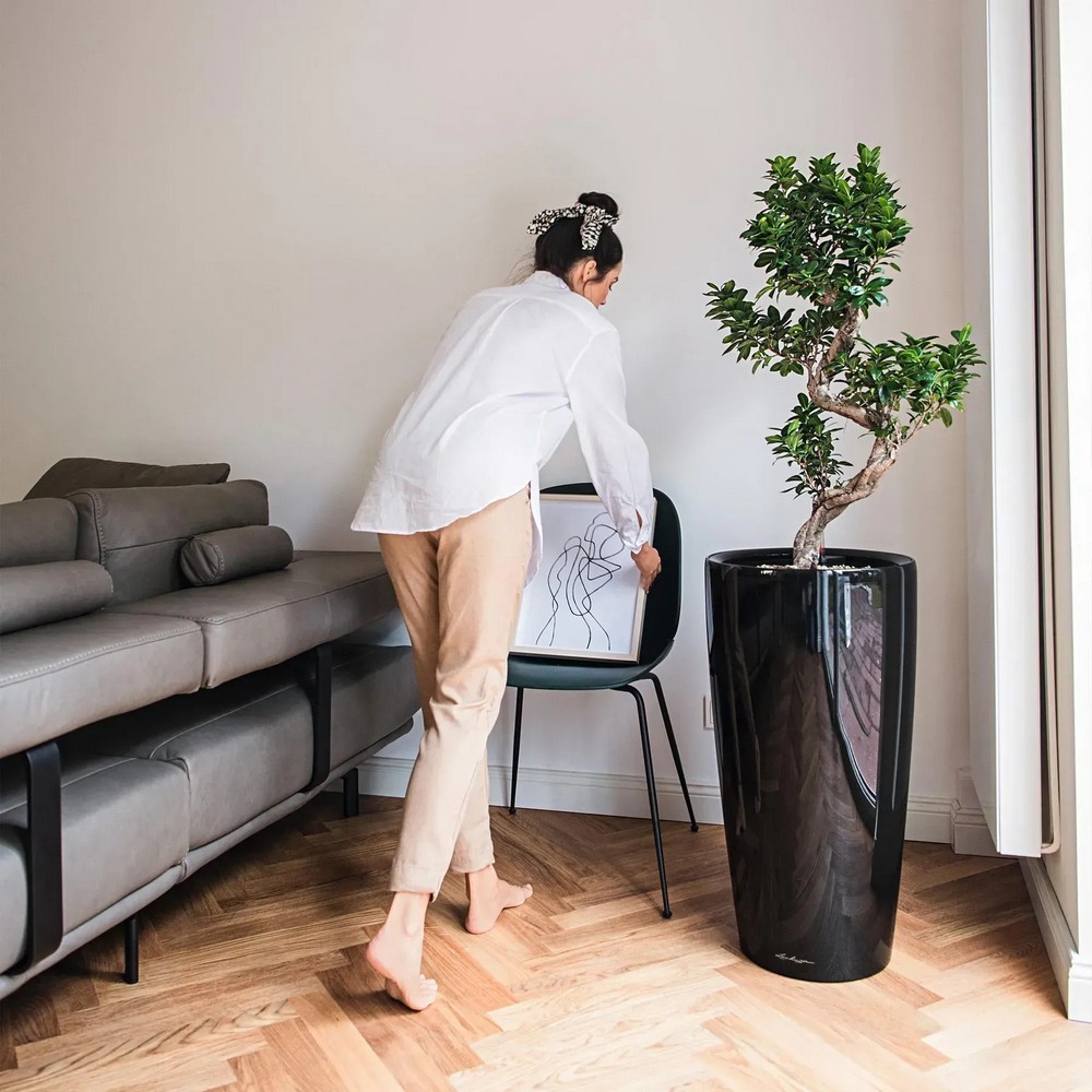 Вазон Lechuza Rondo 40 матовий антрацитовий 15742