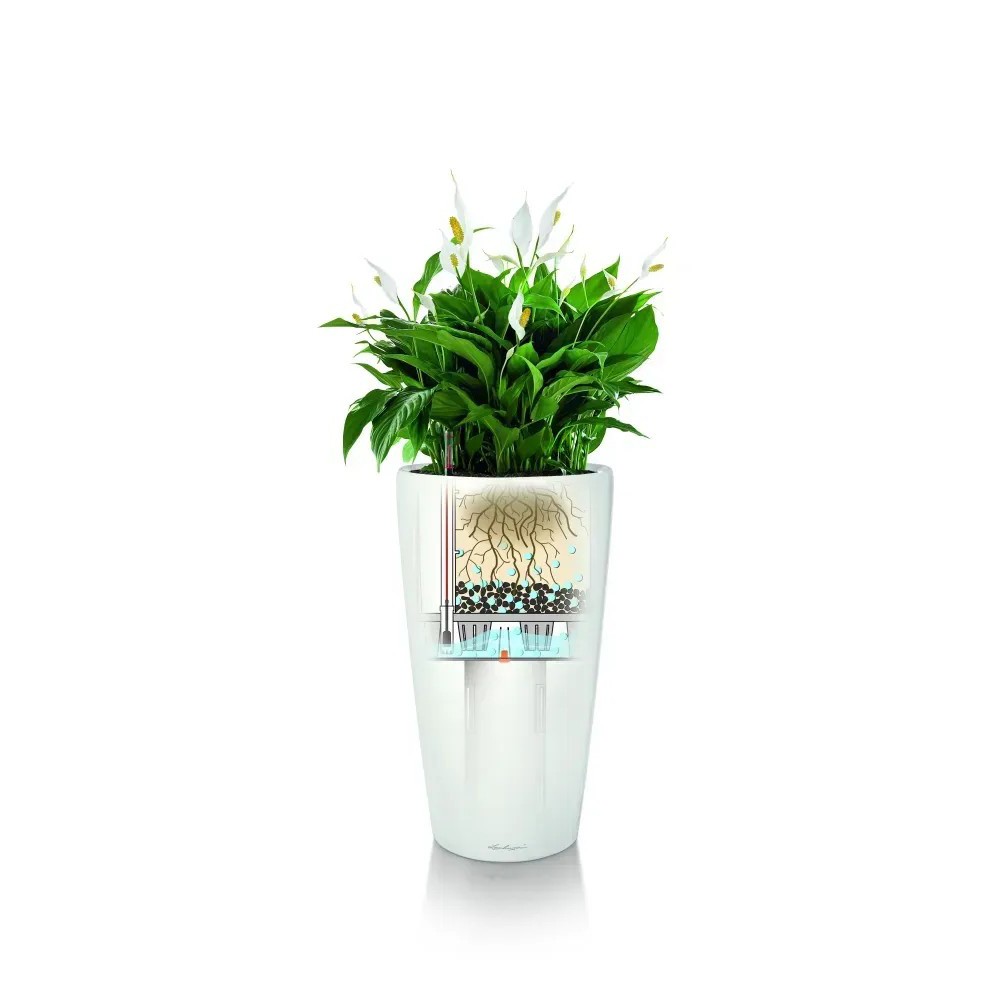 Кашпо Lechuza Rondo 32 біле матове 15786