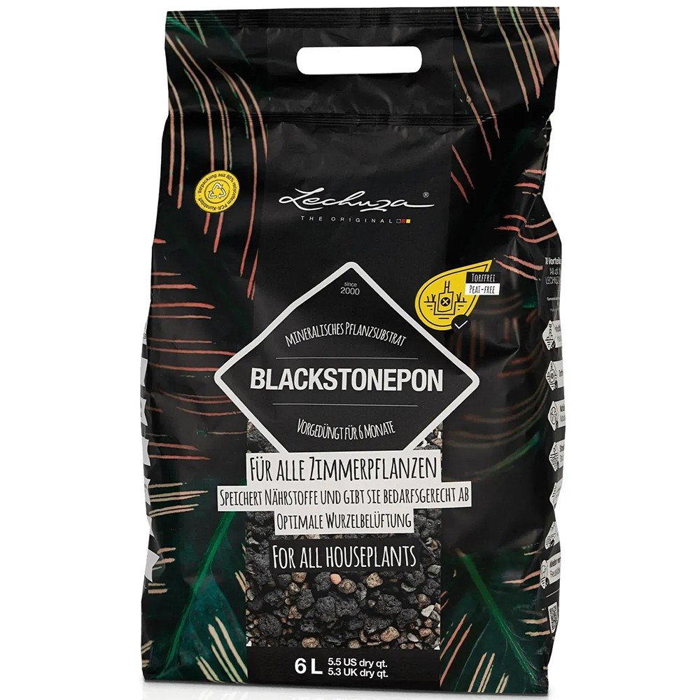Субстрат Lechuza з біовугіллям BLACKSTONE PON 6 л 19555