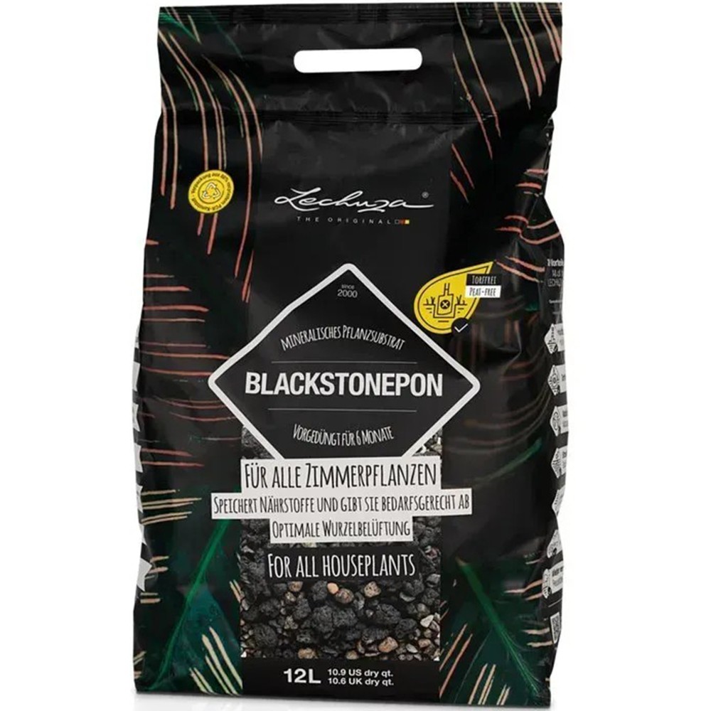 Субстрат Lechuza з біовугіллям BLACKSTONE PON 12 л 19556
